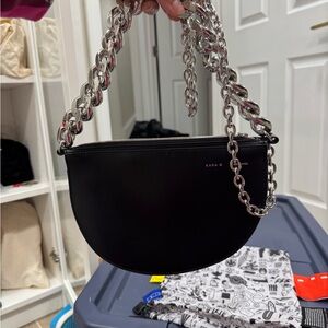Kara Black Chain Shoulder Bag
